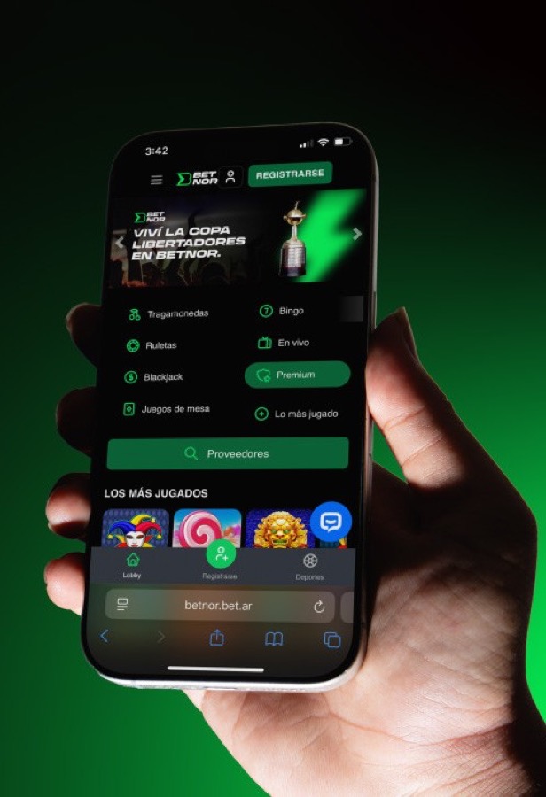 Plataforma de Betnor, cliente de CasinoSoft, corriendo con licencia regulada en La Rioja, Argentina